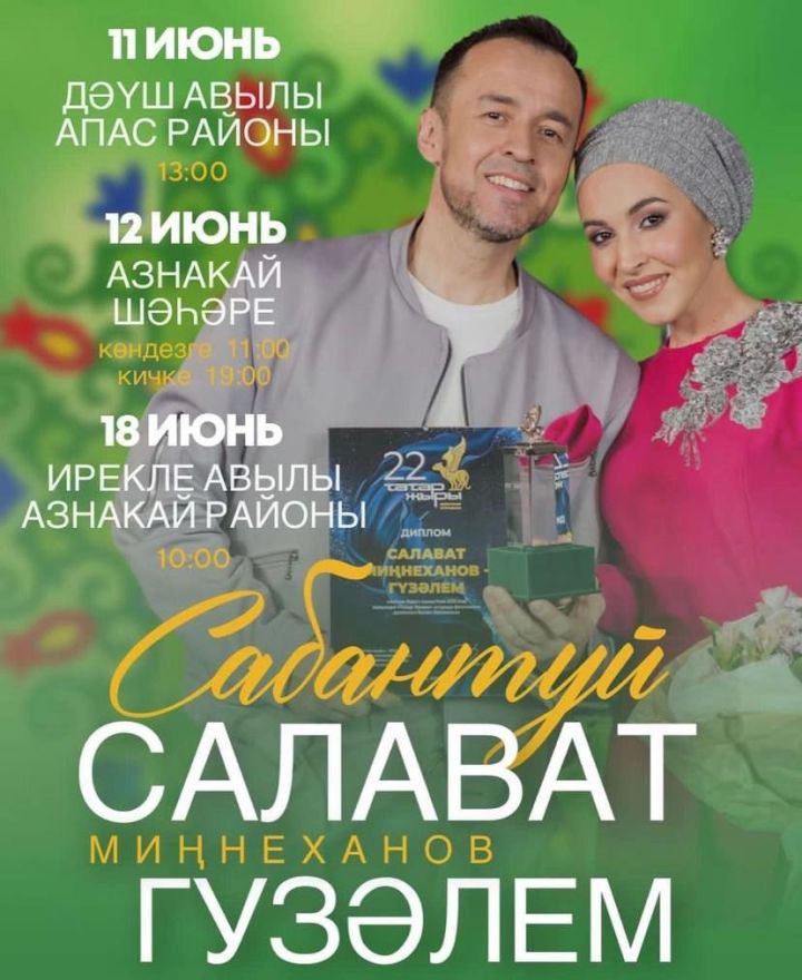 Салават Миңнеханов белән Гүзәлемне Сабантуйга кайсы районда көтәләр?