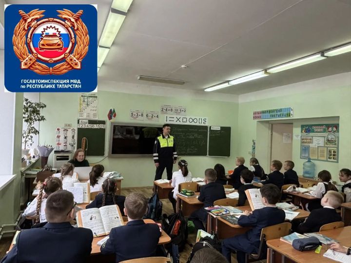 Чаллыда ГАИ инспекторлары балалар укыта