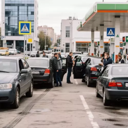 Заправкада чират  торып эшкә соңга калу куркыныч түгел